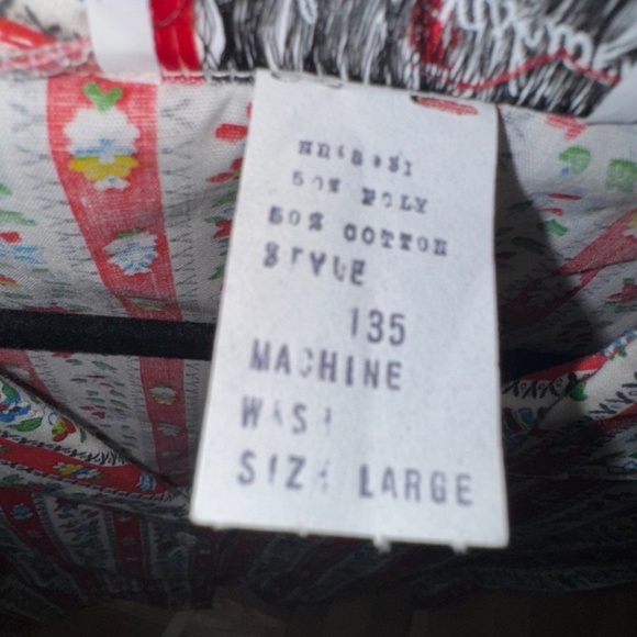 Stephen's Fashion Vintage Red Scribble Cuba Men’s Shirt Size L - Picture 4 of 4